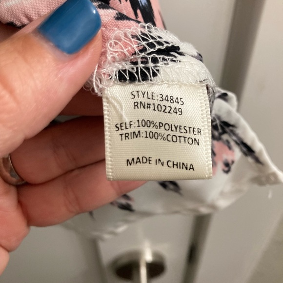 Camisole top White, blue, pink. Unique details - Picture 8 of 8